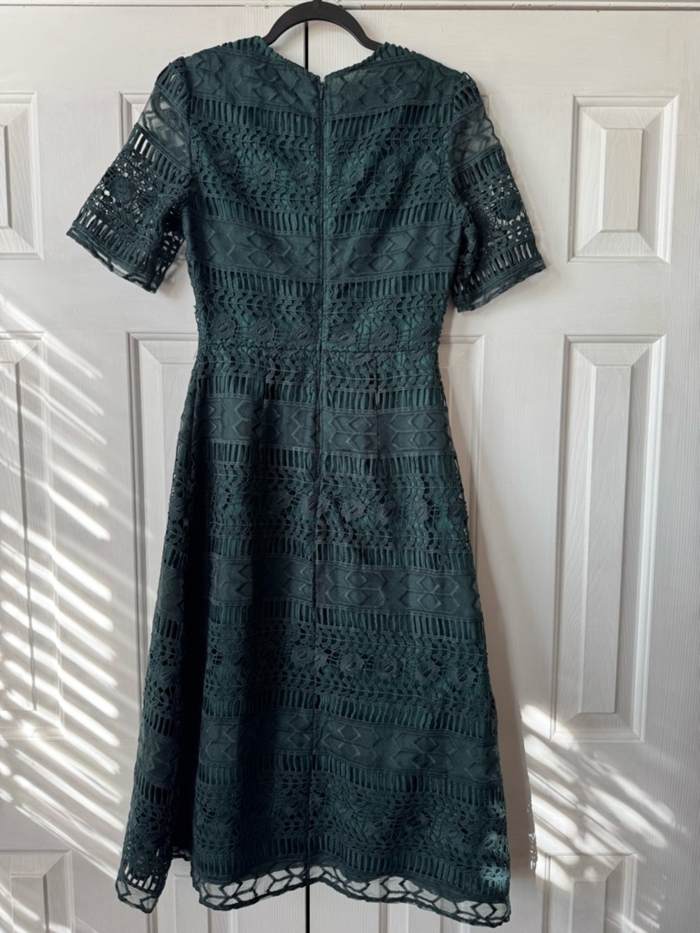 ASOS Dark Green Lace Midi Dress - Picture 4 of 6